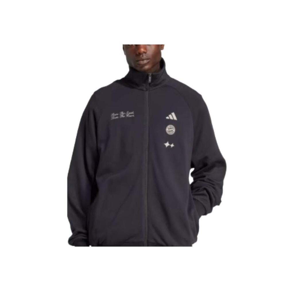 Adidas X BSTN Collaboration X FC Bayern Collaboration SS25 Comfortable Simple Fashion Sports Jacket Unisex Jacket Black JF0580