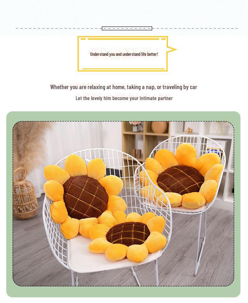 Sunflower Sofa Pillow: Plush Toy, Car Seat Cushion, Photo Prop, Birthday Gift