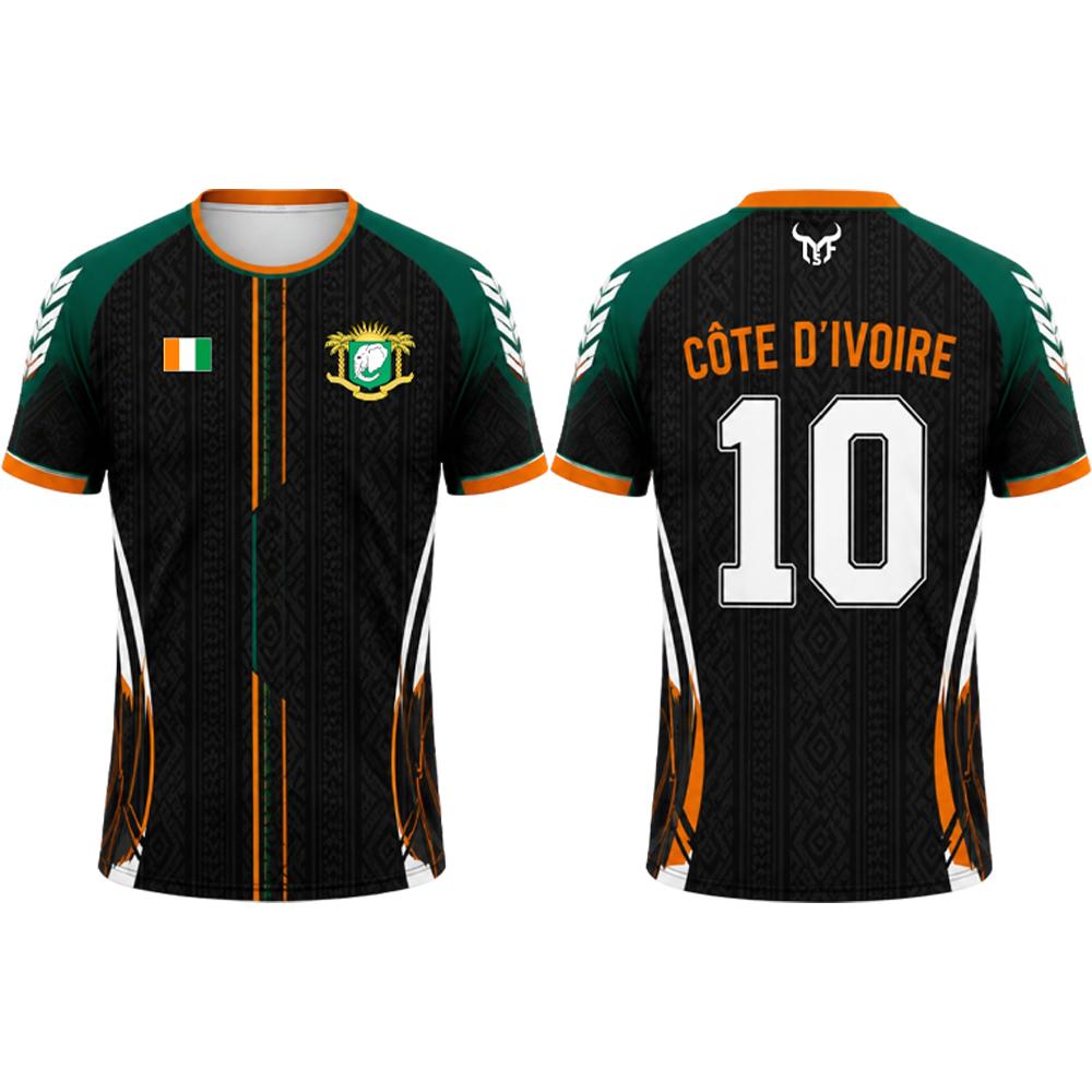 2026 New Cote D'Ivoire Flag Print Jersey T-shirt Breathable Outdoor Sports Football Tee Men's And
