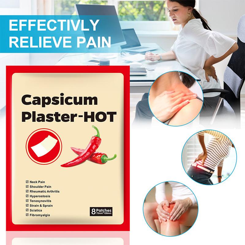 8PCS chili sticker, plaster sticker, joint care plaster to relieve muscle pain