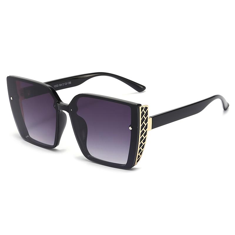 Ultra-light Large Frame Sunglasses For Women With High-end Ultraviolet Rays And Large Face Slimming Trendy Sunglasses 1033