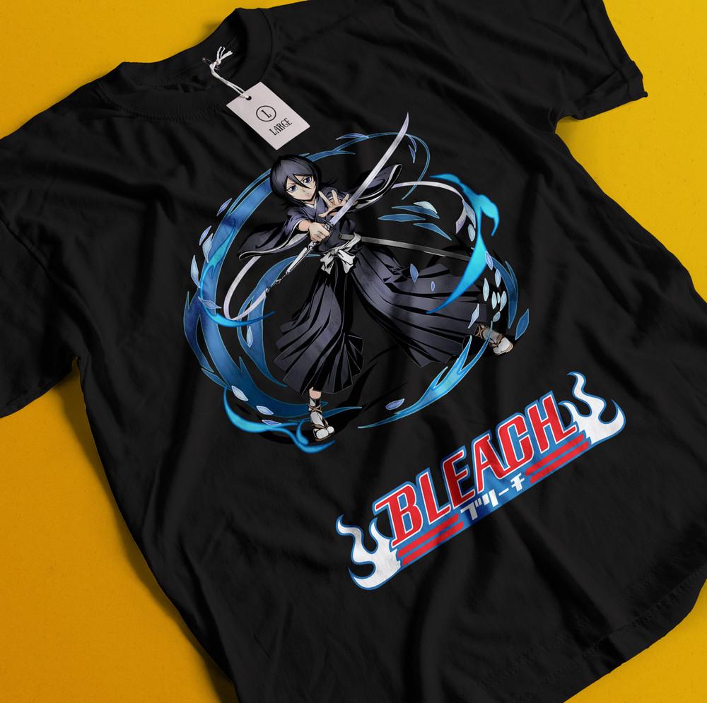 

Rukia Kuchiki Shirt Bleach Anime Tshirt Aizen T-Shirt Ichigo Bankai Yhwach Tee 4XL