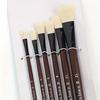 6pcs Synthetic Flat Paint Brushes Set, Nylon Bristles with Rivet Handle for Acrylic, Oil, Watercolor Painting Artist Supplies