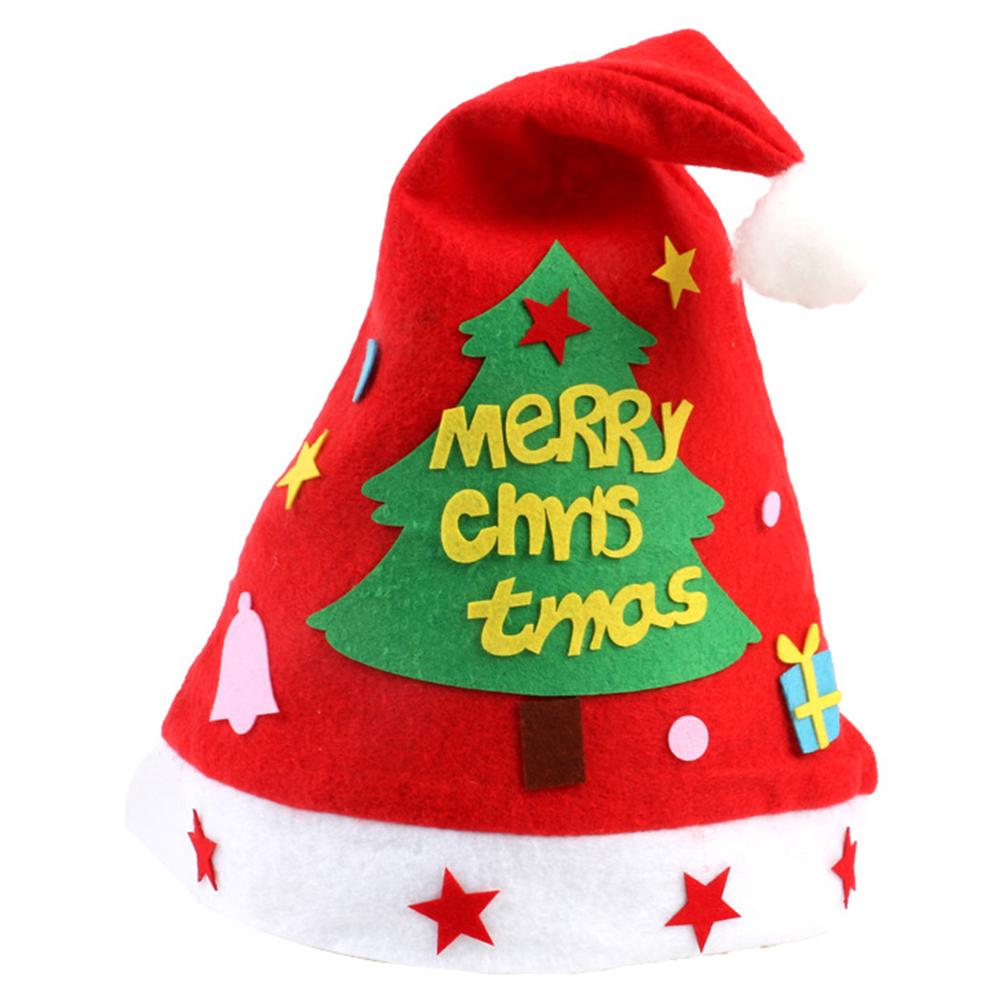 Children's Kindergarten Handmade DIY Christmas Hat Making Materials Set Non-woven Cartoon Hat