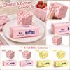 Cheese and Butter Stress Relief Squishy Toy Set Soft Foam Squeeze Sensory Fidget Toys for Hand Therapy and Anxiety Relief