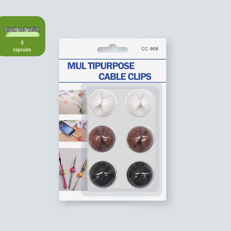 

Desktop Cable Organizer Clip Set - 6 Pack