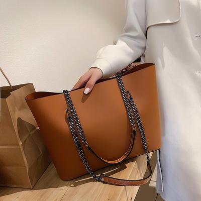 Casual Handbags Women Bags Designer Chain Shoulder Bag PU Leather Ladies Handbag Large Capacity Tote Bag