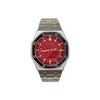 Casio Men Liquid Crystal,Analog Dual Display Series 44mm Red Watch GA-2100-1A1(Watch3--)