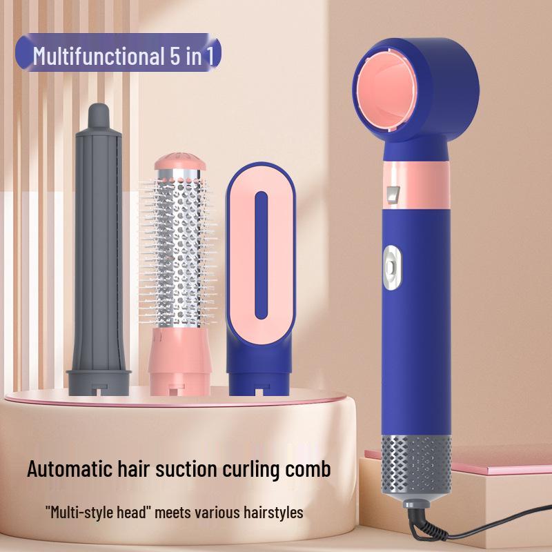 Multifunctional 5-in-1 Automatic Hair Curling & Straightening Hot Air Comb