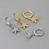 Sweet Zirconia Starfish Sea Fish Drop Dangle Earrings Hoop For Women Fashion New Jewelry Accessories Gift Party Holiday