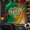 Wall Hanging Tapestry Real Betis Football Print Cloth for Living Room Bedroom Home Decor