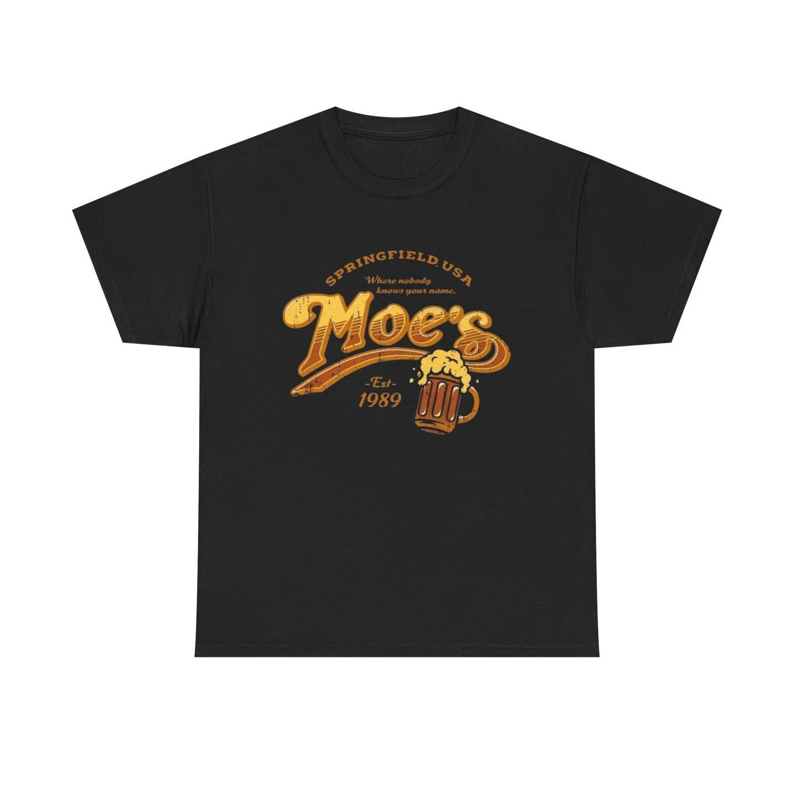 

Moe s Bar Springfield Funny Vintage Graphic T Shirt NEW Heavy Cotton Tee S