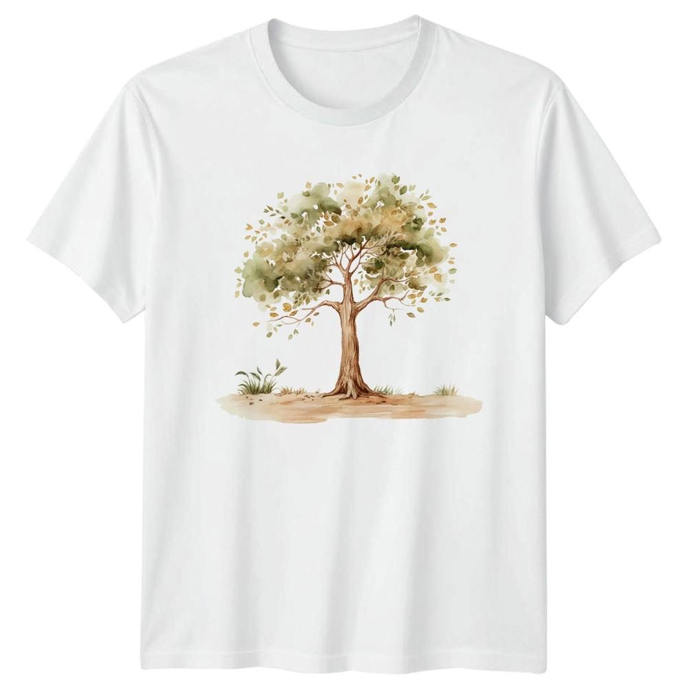 Rustic Watercolor Autumn Tree Nature TShirt Botanical Illustration Outdoors S