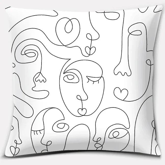 

Abstract Face Series Gift Home Office Decorative Pillow Bedroom Sofa Car Cushion Cover 40x40cm