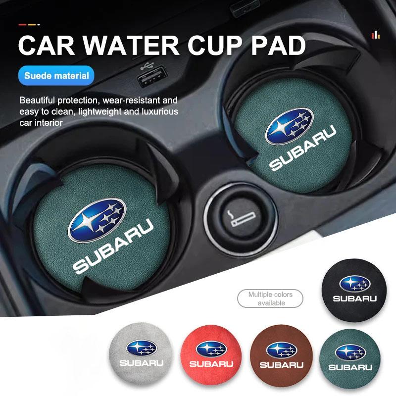2Pcs Car Water Cup Bottle Holder Anti-slip Mat Pad Suede For Subaru BRZ Outback WRX Ascent Levorg Forester XV Crosstrek Impreza Y16