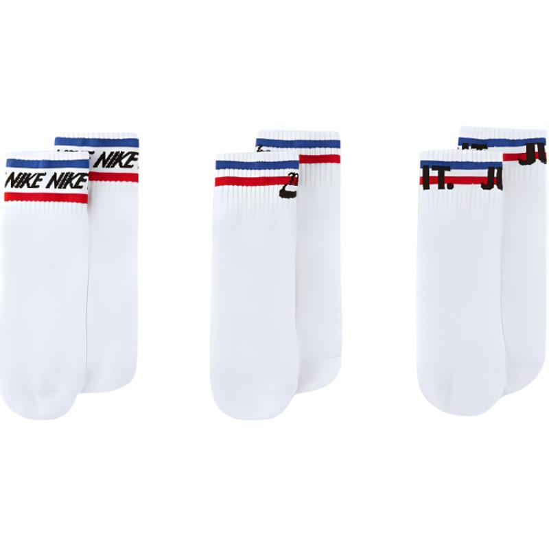 Nike Ankle Socks Unisex 3 Pack White DX5080-100 XL
