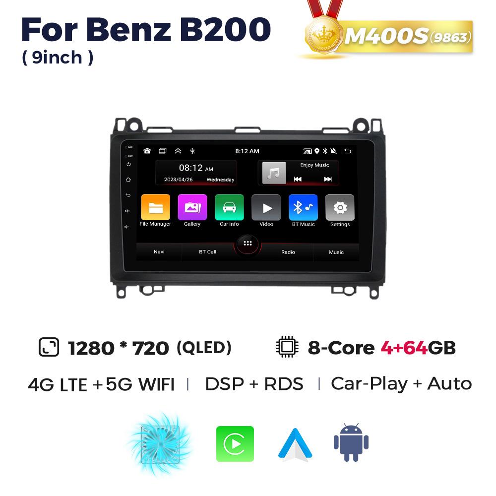 8+256G Android Car Radio Player For Mercedes Benz B200 A B Class W169 W245 Viano Vito W639 Sprinter W906 GPS Intelligent Systems