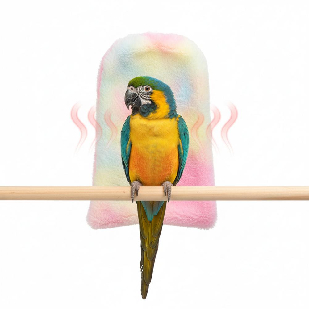 Soft Plush Bird Hammock Winter Windproof Bird Parrot Hammock Tent Bird Shawl Parakeet Cage Warm Cave Hanging Nest Bed Hideo N6M4