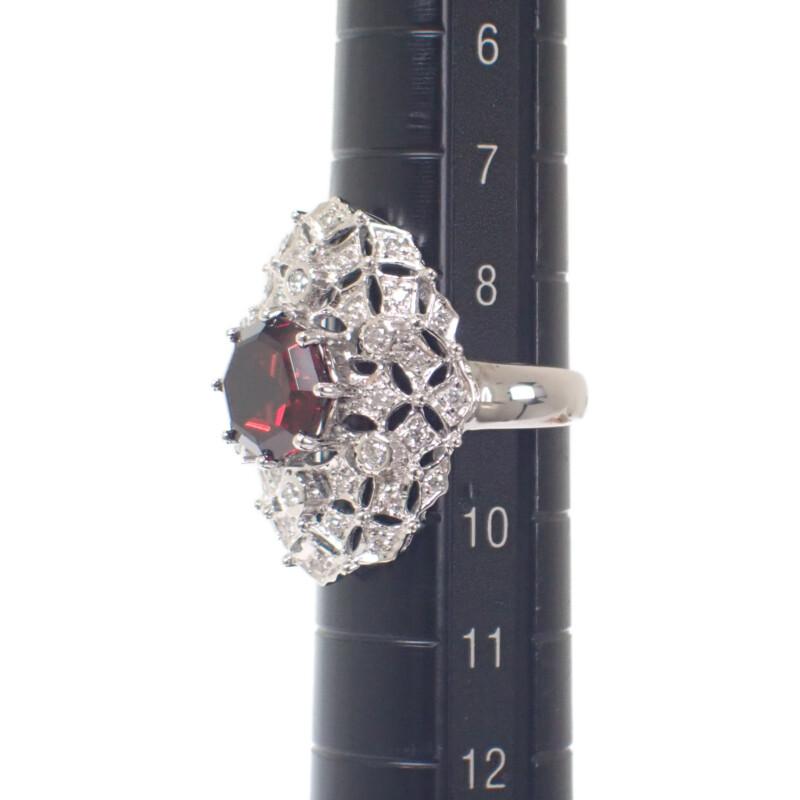 no brand  #9(JP Size) ring K18 white gold Women