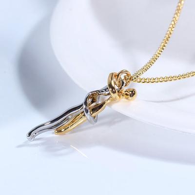 Unisex Hug Couple μενταγιόν κολιέ Χορός Partner Choker Αλυσίδα κοσμήματος