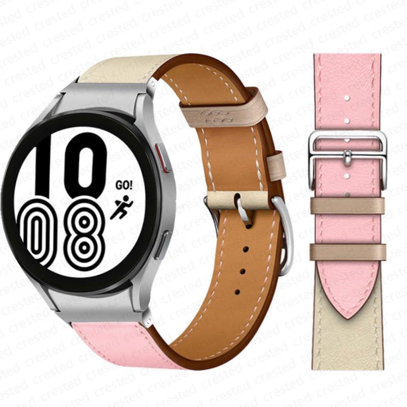20mm Armband für Samsung Galaxy Watch 6 4 classic/5 Pro 44mm 40mm 47mm 43mm 45 Ohne Lücken Lederarmband Correa Galaxy Watch 6 Armband