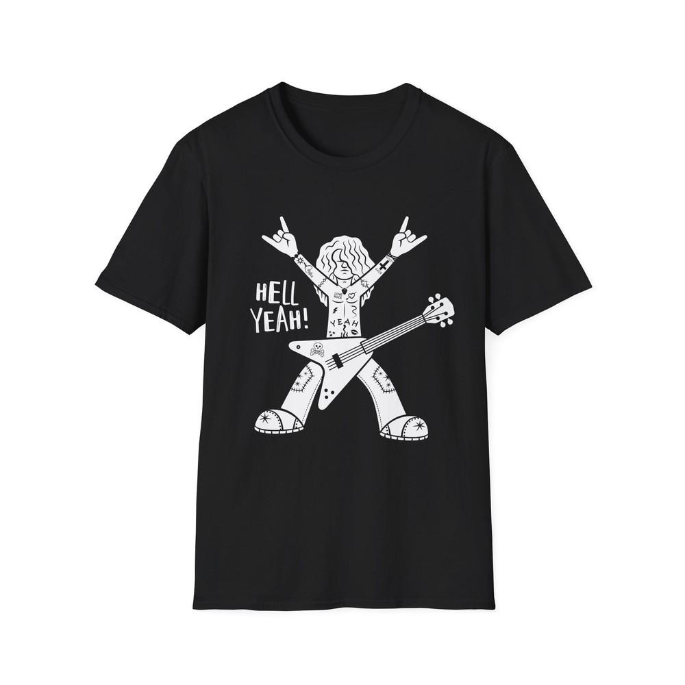 Cartoon Guitar Player, Rock'N'Roll Shirt, Guitarist Top, Funny Music Shirt