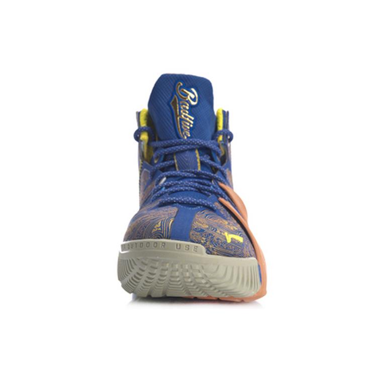 Li Ning Badfive 1 Only Chu Has Talent Cushioning Slip Resistant Mid Top Basketball Shoes Men's Bright Royal Blue ABFQ005-16