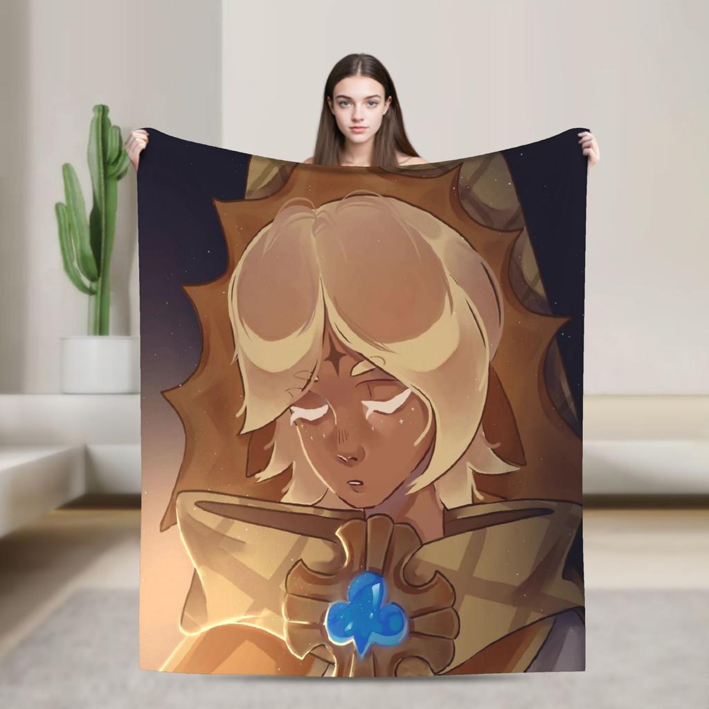 Pure Vanilla Knitted Blanket Flannel Cookie Run Kingdom Warm Throw Blankets for Bed Bedroom Quilt