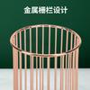 Multifunctional round pen holder rose gold wrought iron pen holder office stationery makeup brush storage holder ins wind