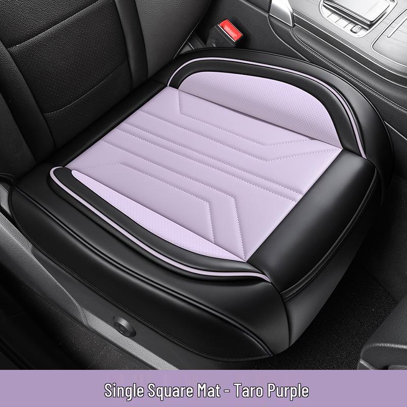Universal All-Season Leather Car Seat Cushion for SUVs, Off-Road, Sedans, and Trucks
