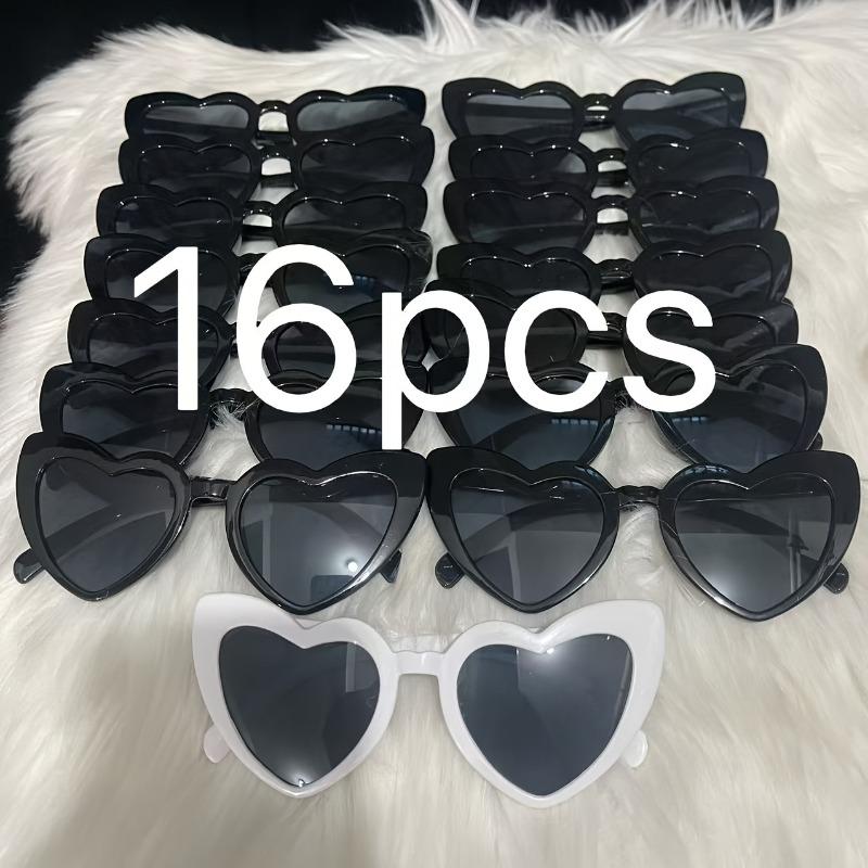 16 Heart Shaped Fashionable Glasses for Weddings Bachelorette Parties Bridal Showers Birthdays Halloween