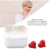 Dpofirs Earbuds, Heart Shaped Stylish Lightweight Noise Canceling Stereo in Ear Bluetooth Earphones, Includes Charging Case and 6 Ear Tips