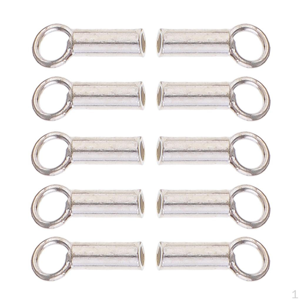 

10 шт./компл. бусины-трубки из стерлингового серебра 925 пробы