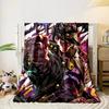Dynamic Anime-style Figure with a Bold Pose and Chain Details. for All Seasons Blanket Lunch Break Throw Gift