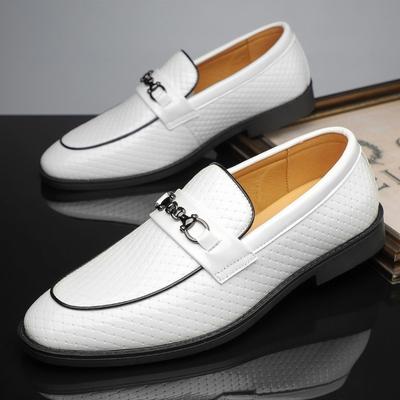 Luxusmarke Designer Neu Herren Weiß Metallknopf Slipper Flats Schuhe Mokassins Hochzeit Abschlussball Heimkehr Loafer Zapatos Hombre