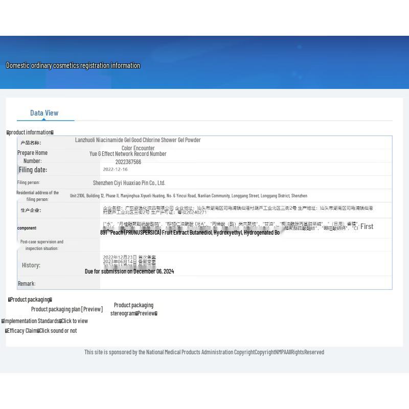 Lanzhuoli Niacinamide Scented Shower Gel