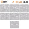 QIANLI MEGA-IDEA Black BGA Reballing Stencil Multifunction Universal Net for iPhone 6-17 Pro Max Planting Tin Steel Mesh Tools
