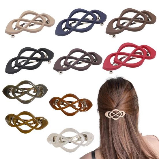 2 stk Vintage Hårspenner Fransk Stil Hårklemmer Kvinner Jenter Matt Finish Hårnåler Hårtilbehør