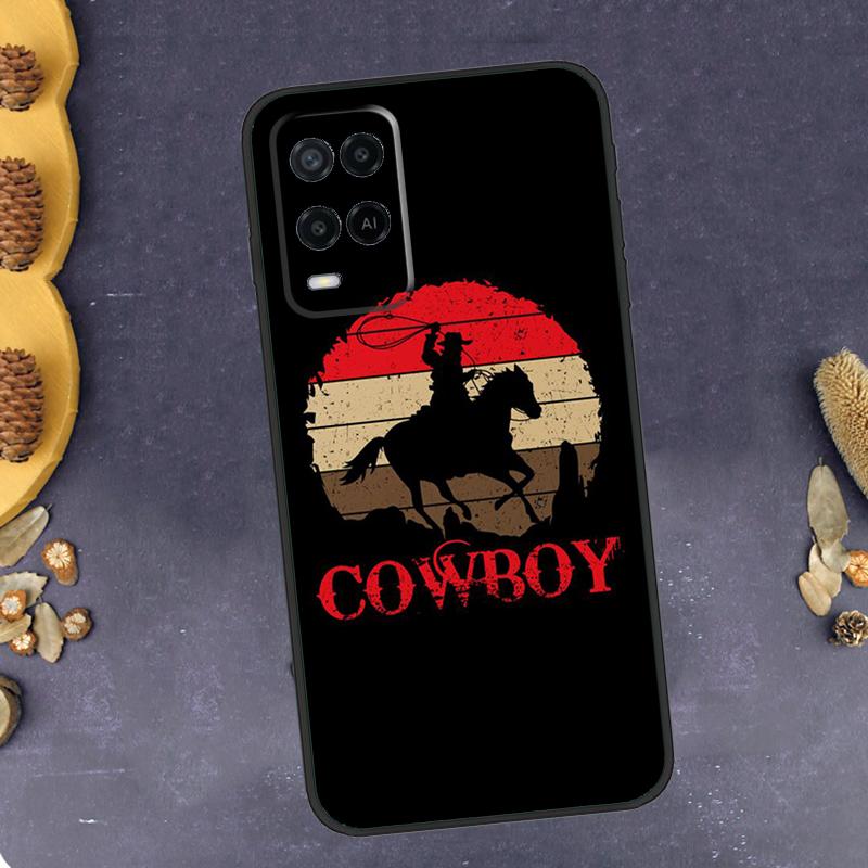 Rodeo Cowboy Lasso Horses Phone Case For Oppo A40 A60 A80 A78 A98 A18 A38 A58 A74 A94 A54 A16 A76 A96 A15 A17 A77 A57S