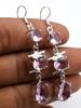 Pink Topaz Gemstone Ethnic Handmade Drop Dengle Earring Jewelry ER 316