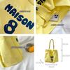 Thickened large capacity tote bag lazy wind shoulder canvas bag big red simple letter student canvas bag