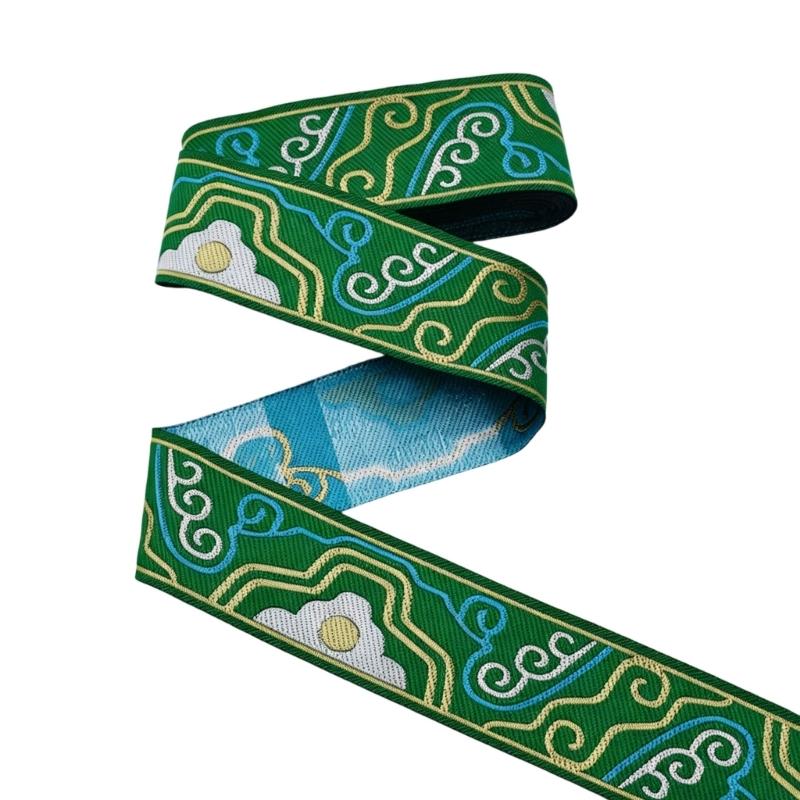 1.7M Long Embroidery Patches Cloud Pattern Fabric Ribbon Sewing Trim For Handmade Costume Curtain Sewing Embellishments