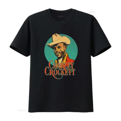 Charley Crockett Print T Shirt Stylish Design for Music Fans Vintage Washed Graphic Designer Clothes Versatile Casual Stretched