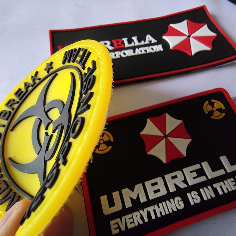 "Morale Umbrella PVC 3D Military Tactical Velcro Patch with Embroidery"