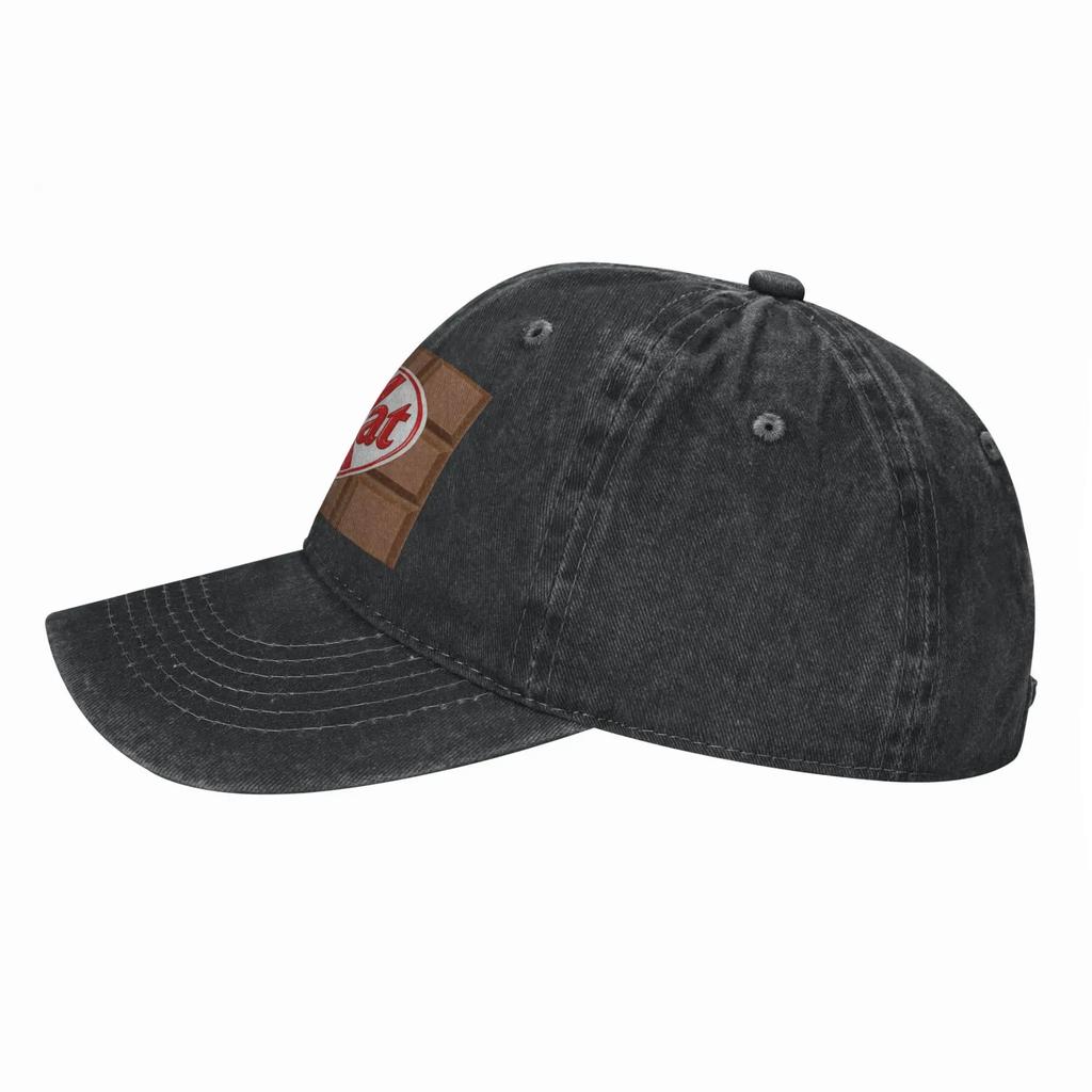 Kit Kat Chocolate Bar Denim Fabric Cap Casual Baseball Caps Adjustable Hat Summer Unisex Baseball Hats