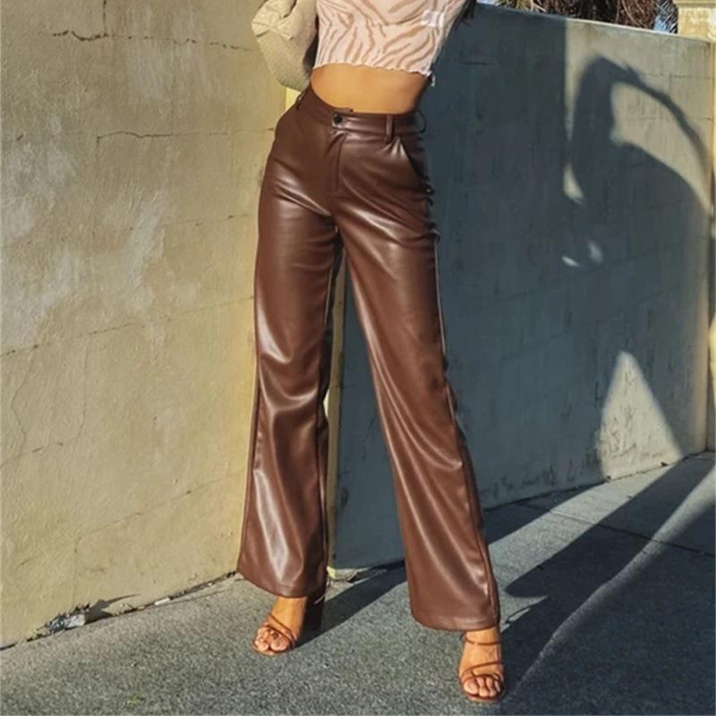 Leggings Donna 2024 in Pelle PU ad Alta Elasticità - Moda Europea e Americana