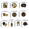 10pcs/pack New Year Festive Decoration Exquisite Patterns Durable New Year's Day Elements Paper Atmosphere