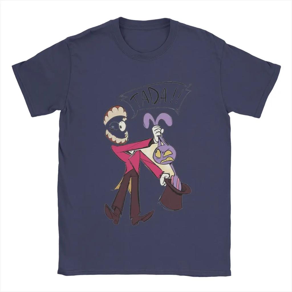 The Amazing Digital Circus Men T Shirts Pomni Ragatha Caine Vintage Tee Shirt Short Sleeve T-Shirt Cotton Printed Clothing