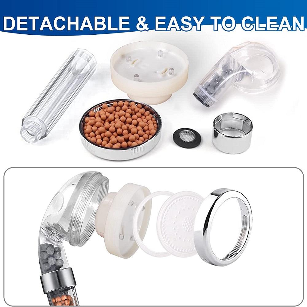 New Temperature Control 3/7 Color Changing LED Anion SPA Shower Head Water Saving Handheld Bathroom Home Innovative Accessories