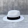 Straw Hollow Panama Straw Hat Men And Women Summer Seaside Vacation Beach Hat Jazz Hat Sun Visor Top Hat